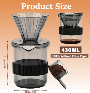 Portable Coffee Maker Set 3 in 1 Pour Over Moka Pot Coffee Maker Mocha Coffee Pot Coffee Dripper Coffee Brewer for Travel Camping Home Use
