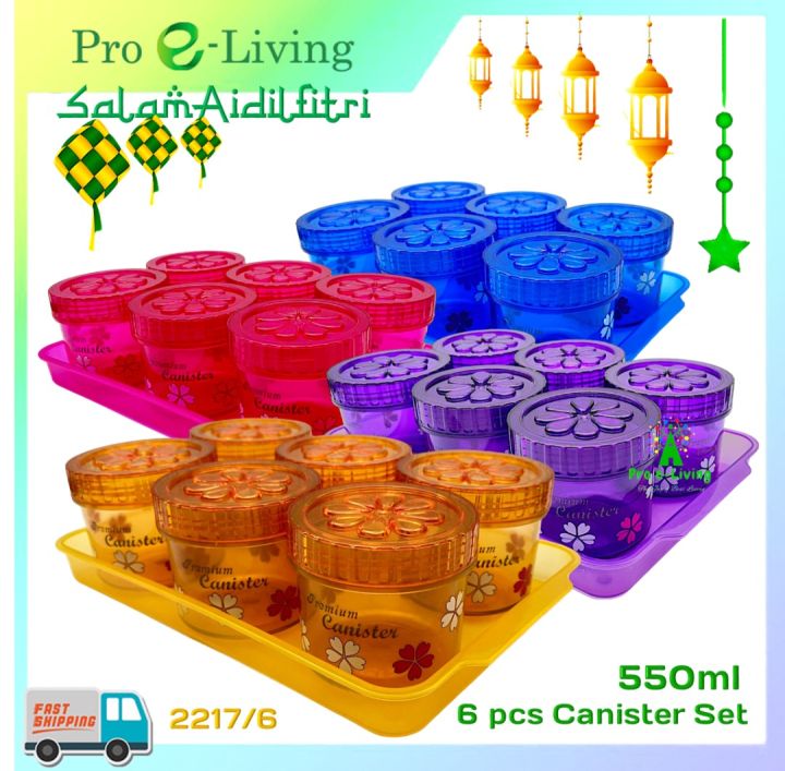 Bekas Kuih Raya Set / Cookies Container Set / Bekas Kuih Raya / Balang ...