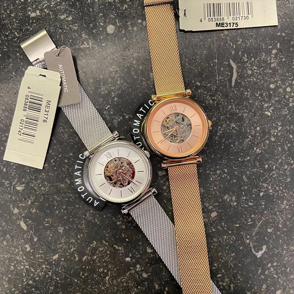 Fossil Carlie Automatic Fossil Mesh Watch Fossil ME3175 Carlie