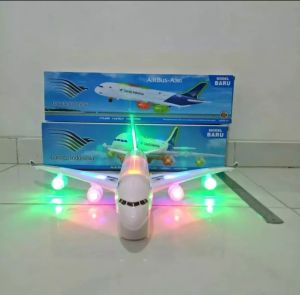 Mainan Anak Pesawat AIR PLANE 747 BUMB AND GO  /Mainan Anak Pesawat Berjalan Mainan Murah / MAINAN PESAWAT TERBANG BUNYI DAN NYALA ADA LAMPU DI BADAN DAN SAYAP / MAINAN ANAK COWOK