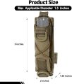 OneTigris Flashlight Holster Molle Flashlight Holder for Belt Pouch for Torch Linear Hand Tool with Open-top MOLLE Strap for Vertical & Horizontal Carrying (Black). 