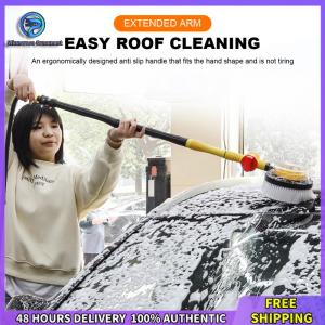 Winnereco แปรงล้างรถแบบหมุนด้ามยาวสเปรย์โฟมหมุนแปรงปรับรถทำความสะอาดซับ Chenille 360 องศาสำหรับการบำรุงรักษาทำความสะอาดยานพาหนะ