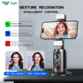 TNW P05 Face Tracking Phone selfie stick intelligent 360°rotation tracking Gesture Control tripod with remote control Fill Lights for Vlog Tiktok Live Streaming. 
