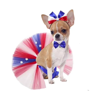 Fashion Bowknot Pet Headband Bib Cute Pet Headband Bib Lovely Dogs Cat Skirt Collar Headbands Set for Small Dogs