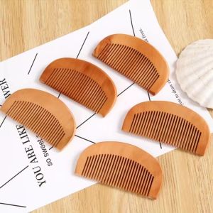 CANICECA Peach Wood Labor Wooden Comb Wood Head Massager Peach Wood Comb Promote Blood Circulation Wood Comb Hair Styling