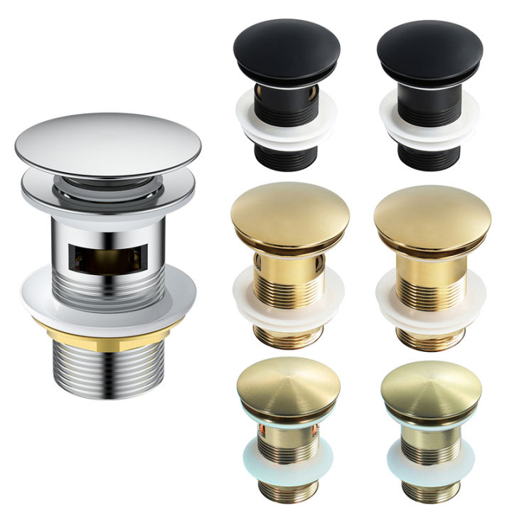 Basin Sink Brass Pop Up Drain Waste Stoppers With or Without Overflow