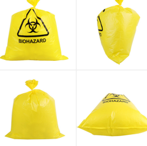 10pcs/set 40μm PP Limbah Medis Kuning 61*81/80*100CM Kantong Sampah Medis Infeksius Infeksius Kuning