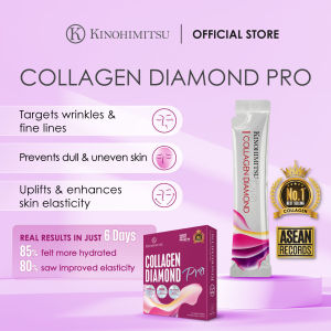 [Anniversary Special - Buy 4 free Jellyboost Lutein 7s] Kinohimitsu Collagen Diamond Pro 5500mg Inner Beauty Collagen Supplement 25g x 15s - Collagen Drink for Skin Firming Pore Tightening Moisture Retaining