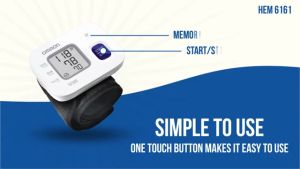 Omron HEM-6161 Automatic Wrist Type Blood Pressure Monitor BP BPM Digital