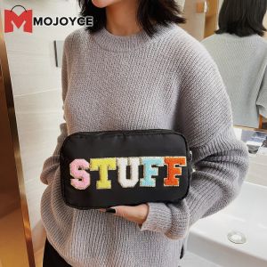 Túi đựng đồ trang điểm du lịch nữ mojoyce với các bản vá chữ nhẹ khay đựng mỹ phẩm cho chăm sóc da và dụng cụ trang điểm