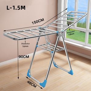 COD Sampayan Stainless Steel Laundry Rack Clothes Rack Sampayan Heavy Duty Clothes Hanger Coat Rack