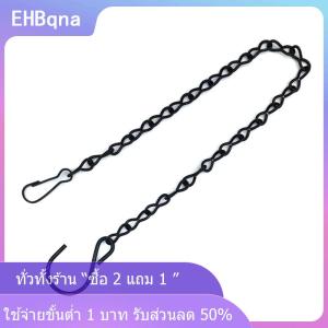 [COD] EHBqna KITCHEN สีดำแขวนโซ่ดอกไม้หม้ออาหารนกเครื่องประดับสวนพืชไม้แขวนเสื้อ