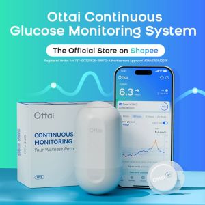 Ottai CGM Continuous Glucose Monitoring System 24h Real-time Glucose Monitoring Set No Finger Pricking
