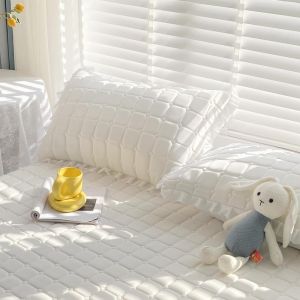 1/2pc Natural Latex Thickened Cooling Pillowcase Korean Style Ruffled Summer Pillow Cases Solid Ice Silk Breathable Pillow Cover2026