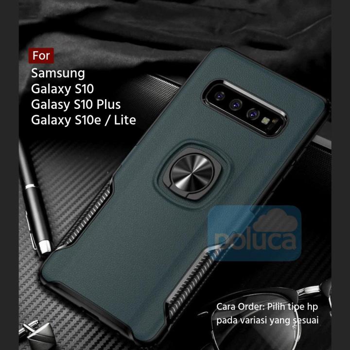 Samsung Galaxy S10 S10e Lite S10 Plus Poluca Casing Hard Case Ring