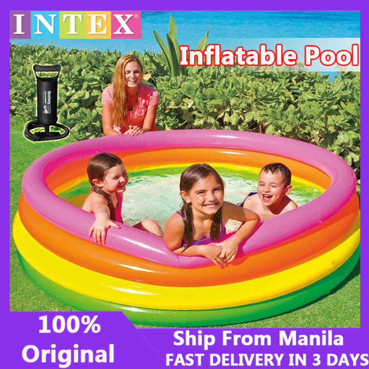 Intex round cheap inflatable pool