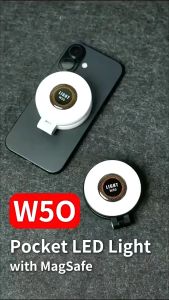 Led Mini Magnetic Selfie Light Foldable Stand 3 Brightness Modes Outdoor Handheld Fill Light