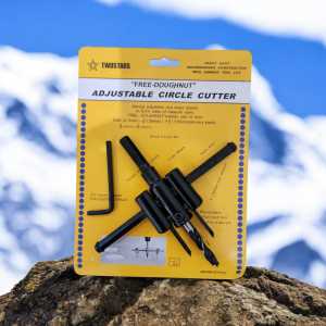 TWO STARS Adjustable Circle Cutter Hole Saw 30 - 120 mm Bor Hidroponik