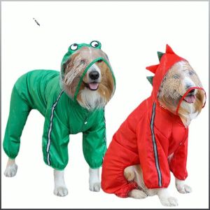 เสื้อกันฝน ลาบราโด เสื้อแจ็คเก็ตกันน้ำ กันลมและกันหนาว ปรับได้ อาบน้ำสัตว์เลี้ยง แถบสะท้อนแสง