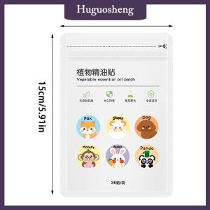 [huguosheng] 36 60PCS Mosquito Repellent Stickers Cartoon Natural Mosquito Patches Non-Toxic Outdoor Camping Traveling Fishing Kids Supply
