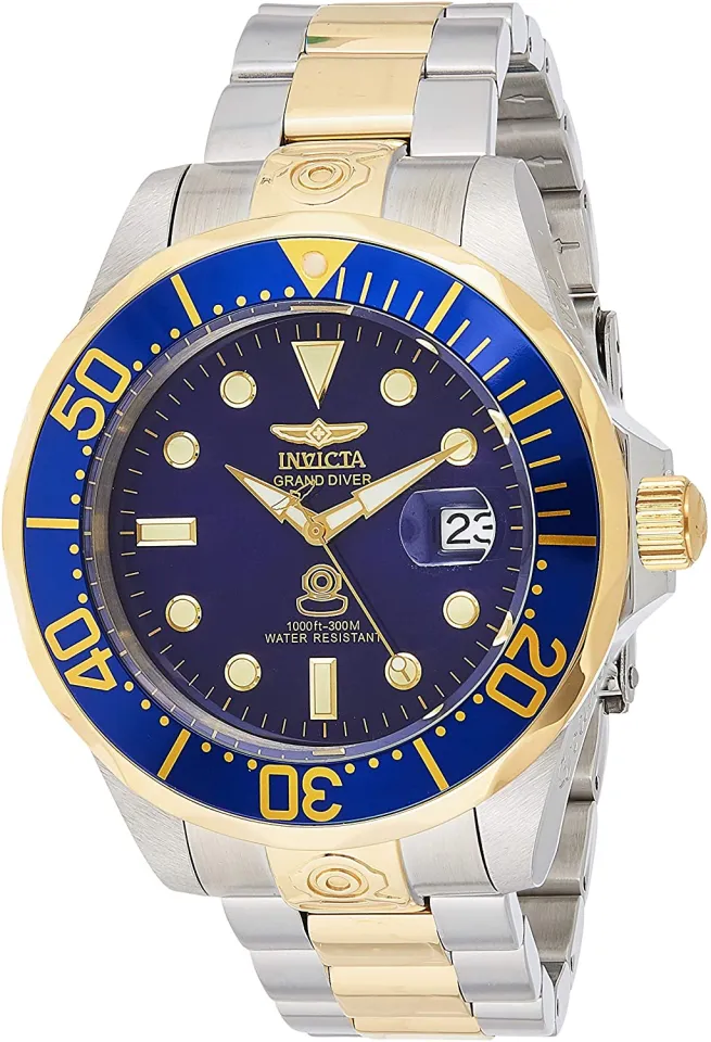 Invicta grand diver watch clearance gold