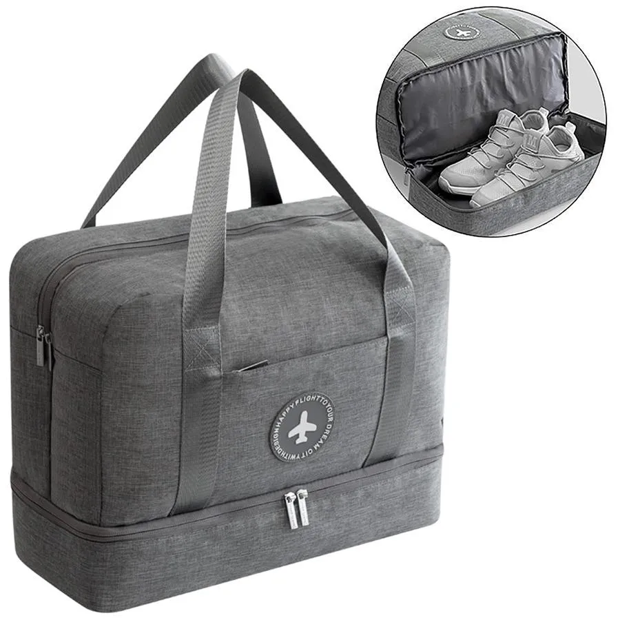 Novco Travel Weekender Bag with Large Shoe Compartment Waterproof Gym Bag  with Shoe Compartment Swim Bag Travel Weekender Dry Wet Depart Mesh Tote  Bag