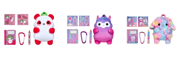 Real Littles S7 Plushie Animal Backpacks with Real Working Mini