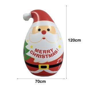 HOMEMORY Christmas Decoration PVC Inflatable Toy Christmas Snowman Santa Claus Toy Tumbler Oversized Party Decoration