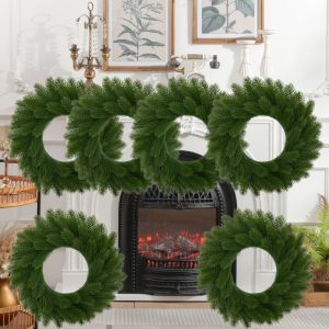 GENENIC Green Leaves Artificial Christmas Wreath Red Berries Ordinary Leaf Door Hanging Christmas Wreath Xmas Wreath Simulation Deco Christmas Wreath Home Decoration