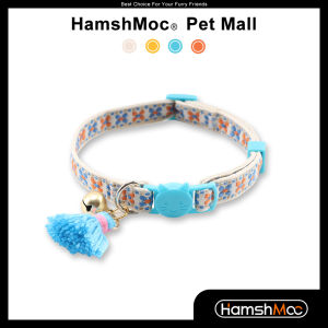 HamshMoc Vòng Cổ An Toàn Cho Mèo Có Khóa Tháo Nhanh Có Chuông Vòng Cổ Mềm Có Thể Điều Chỉnh Cho Mèo Con Thú Cưng