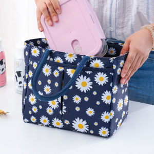 New Daisy Lunch Bags Korean Version Insulation Cold Waterproof Portable Insulated Lunch Box Bags Bento Box Bag