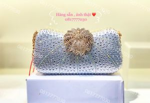 Clutch Cầm Tay Đính Đa Kèm Xích Fullbox - F315