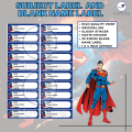 LUCSMART fast shipping - SUPERMAN  THEMED STICKER LABEL AND NAME LABEL / notebook stickers  THESE ARE DEFAULT SUBJECTS 10 SUBJECTS    - ESP -EPP -TLE - TLE - ARALING PANLIPUNAN - SCIENCE - ENGLISH - MATH - FILIPINO - MAPEH. 