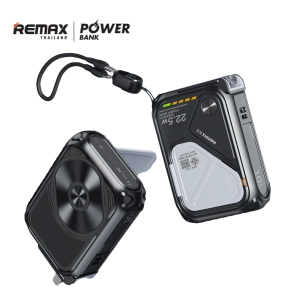[ CCC ] Remax Wireless Power Bank 10000mAh รุ่น RPP-116 แบตสำรอง มีสายในตัว ชาร์จไว 15W มีประกันศูนย์ไทย มาตรฐาน มอก.
