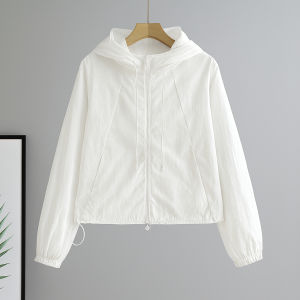 Áo khoác dù thể thao nữ có mũ kiểu áo gió nhăn phom rộng 2 lớp cao cấp chống nắng gió tốt - AG1