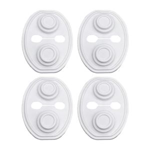 MADEWITH 4Pcs Anti-Collision Car Door Lock Sound Deadener Buffer Shock Absorption Silicone Car Door Lock Protective Cover Sound Insulation Car Door Lock Buckle Protector Car Accessories