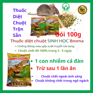(COMBO 5 GÓI ) loại 100g Thuốc diệt chuột sinh học Broma 0.005AB thuốc diệt chuột hiệu quả cao thuốc trừ chuột hiệu quả cao thuốc trừ chuột sinh học trộn sẵn dễ  sử dụng