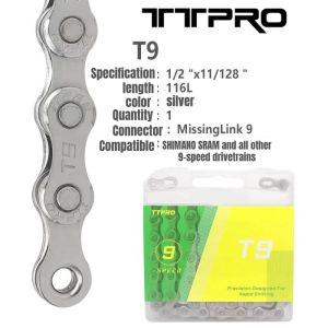 TTPRO Bicycle Chain 8 9 10 11 Speed 116 Links High-Carbon Steel MTB Road Bike Chain For Shimano Sram