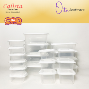 [OITA SET 20 PCS] Calista Oita Toples Plastik Set Calista Kotak Penyimpanan Bumbu Plastik Kulkas Serbaguna Set Toples Kekinian Toples Kue Lebaran Toples Promo Toples Set Kulkas Wadah Sayur Kulkas