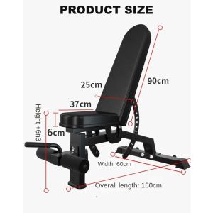 Gym Bench Commercial Adjustable Weight Lifting Fitness Equipment Dumbbell Stool Flat Incline Decline Q9