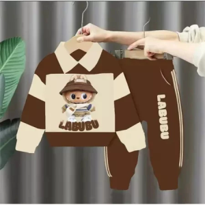 SETELAN LABUBU ANAK MODEL KERAH / SETELAN KERAH ANAK CELANA JOGER 2-10 TAHUN