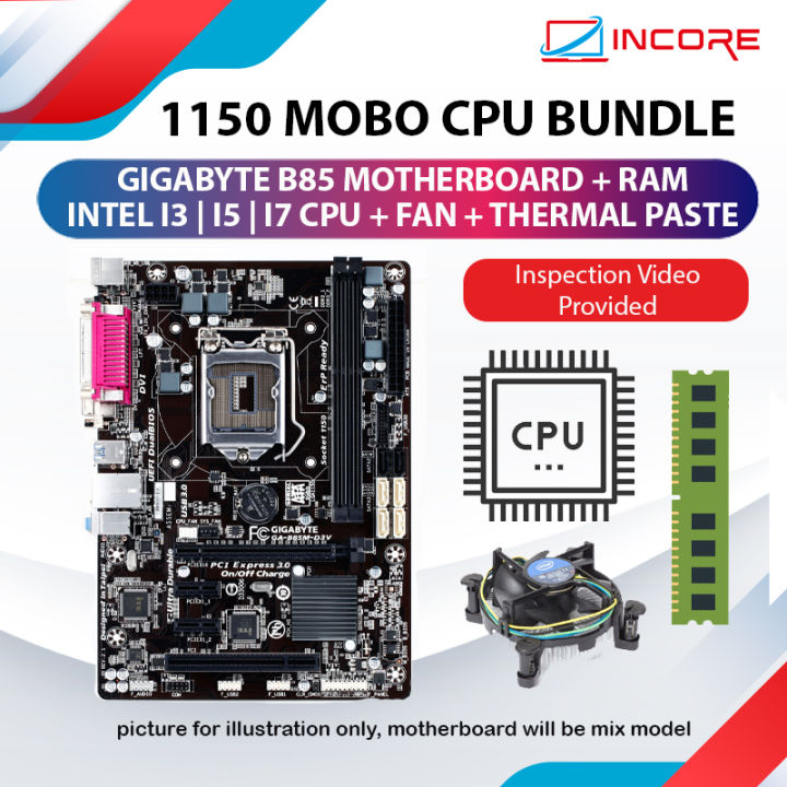 Socket 1150 Bundle Intel I74th Gen I54th Gen I34th Gen / Gigabyte