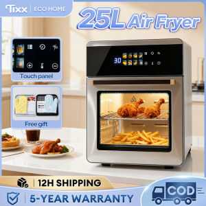 Tixx Air Fryer 25L Oil-Free Stainless Steel Touch Screen Kitchen Appliance with Visual Window For Home
