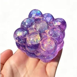 NOBLELUX Shiny Maltose Fidget Toys Cubic Shape Bright Colors Soft Slow Rebound Malt Cube Creative Slow Rising Anti-stress Sensory Toy for ADHD Autism Relax