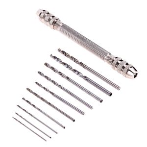 bor tangan manual HSS TWIST DRILLS DAN 10 MATA BOR UKURAN 0.5 - 3MM