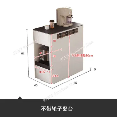 Mobile Rock Slab Island Dining Table Integrated Island Cabinet For Individual Small Units Extremely Narrow Wall Storage Tea And Dining Side Cabinet
