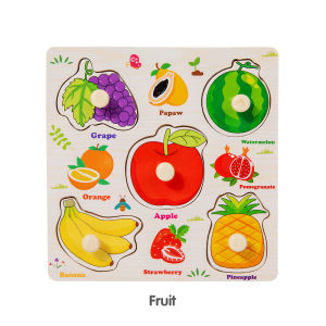 Bevavar Puzzle Kayu Mainan Edukasi Puzzle Knob Mainan Kayu Puzzle Angka Wooden Toys