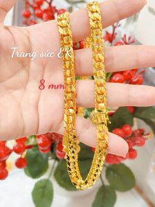 Dây chuyền nam kiểu lặc chạm  mạ 18.k