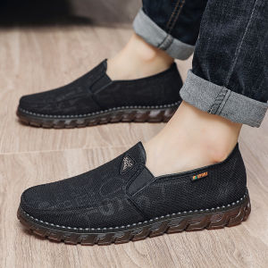 DTNOW Canvas Shoes Men Summer Classic Loafers Men Casual Shoes Breathable Walking Flat Men Sneakers