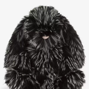 2026 New Product jellycat Original Zhen Spring Long-Haired Bunny Black and White In Stock 48 Hourly Delivery